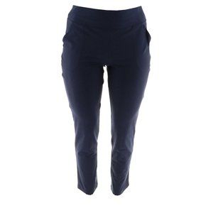 NWT WOMEN WITH CONTROL SEAMED TUMMY‎ CONTROL ANKLE PANTS W/POCKETS NAVY XXS